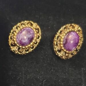 Vtg. Victorian Stud Earrings